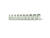Wright Tool 12 Point Socket Set 10 Piece 1/4" Drive SAE 209