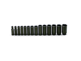 Wright Tool 6 Point Deep Impact Socket Set 14 Piece 1/2" Drive SAE 407