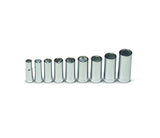 Wright Tool 6 Point Deep Socket Set 9 Piece 3/8" Drive SAE 304