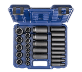 Wright Tool 6 Point Standard & Deep Impact Socket Set 1/2" Drive Metric 46667-MC
