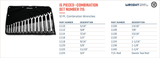 Wright Tool WRIGHTGRIP® 2.0 12 Point Combination Wrench Set 15 Piece SAE 715