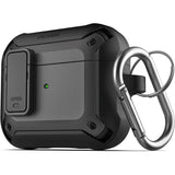 X-Armor for Airpods 3rd Generation Case with Locking Lid | Protective Carrying Pod with Carabiner Keychain (Airpods Gen 3)