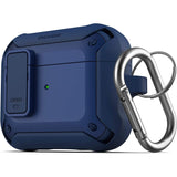 X-Armor for Airpods 3rd Generation Case with Locking Lid | Protective Carrying Pod with Carabiner Keychain (Airpods Gen 3)