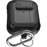 X-Armor for Airpods 3rd Generation Case with Locking Lid | Protective Carrying Pod with Carabiner Keychain (Airpods Gen 3)