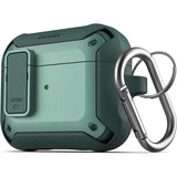 X-Armor for Airpods 3rd Generation Case with Locking Lid | Protective Carrying Pod with Carabiner Keychain (Airpods Gen 3)