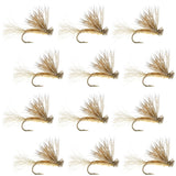 Tan X Caddis Emerging Caddis Adult Trout Dry Fly - 1 Dozen Flies Hook Size 18