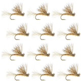 Tan X Caddis Emerging Caddis Adult Trout Dry Fly - 1 Dozen Flies Hook Size 16