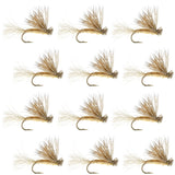 Tan X Caddis Emerging Caddis Adult Trout Dry Fly - 1 Dozen Flies Hook Size 14