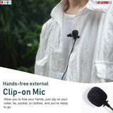 5Core Lavalier Microphone Clip On  Professional Grade 3.5mm Lapel Mic  Omnidirectional Lav Mic
