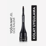 Flormar Gel Eyeliner GE01 Gel Black - Long Lasting, High Pigment, Matte Finish with Coconut Oil