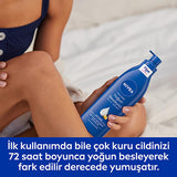 Nivea Body Moisturizer - 72 Hour Hydration for Dry Skin, Rich in E Vitamin and Almond Oil