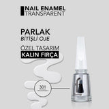 Flormar Nail Enamel High-Pigment Glass Effect Nail Polish 301 8ml