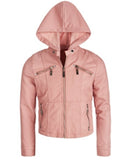 Jou Jou Big Girls Removable-Hood Moto Jacket