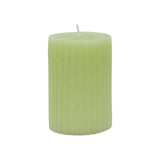 Rubin Licht Rustic Ribbed Green Candle for Cozy Home Decor