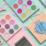 Soda Galaxy Cake Eyeshadow Palette 001 Pink Cake - Makeup Eyeshadow Palette with 9 Matte, Shimmer, Glitter Shades