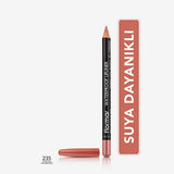 Flormar Waterproof Mat Lip Liner - Long-Lasting, High Pigment, Vitamin Enriched - 235 Undressed