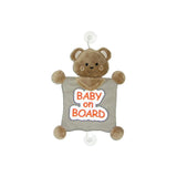Babyjem Reflective Baby on Board Car Sign in Brown