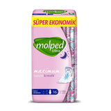 Molped Ultra Night Sanitary Pads with Leakage Guard 16 Count