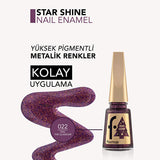 Flormar Star Shine Metallic Nail Polish - High Pigmentation & Long Lasting Wear