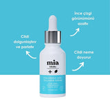 Mia Klinika Hyaluronic Acid and Collagen Face Serum - Anti-aging Moisturizing Skincare for Fine Wrinkle Reduction