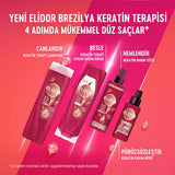 Elidor Brazilian Keratin Therapy Heat Activated Hair Treatment - Smooths Frizz, Repairs Damage, & Straightens - Keratin & Marula Oil Infused, 90ml