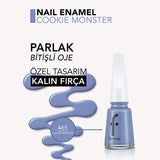 Flormar Nail Enamel: High Pigment, Long Lasting Nail Polish - Chip Resistant, Strengthening, Glossy Finish - Cookie Monster Shade
