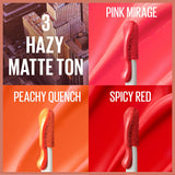 Maybelline Sunkisser Hazy Matte Liquid Blush - Spicy Red: Natural Matte Summer Glow, Long Lasting, Vitamin E, Easy Blend