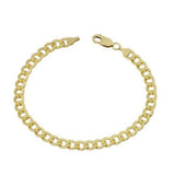 Yellow Gold Cuban, Mariner, Figaro, or Rope Bracelet Gold Filled High Polish Finish