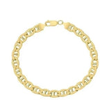 Yellow Gold Cuban, Mariner, Figaro, or Rope Bracelet Gold Filled High Polish Finish