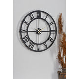 Muyika 41x41cm Silent Metal Wall Clock - Modern Decorative Clock for Home, Roma Design