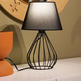 Homing Metal Table Lamp with Fabric Shade, E27 Socket, Adjustable Cord - LED Compatible