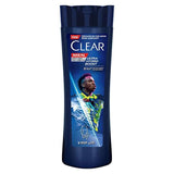 Clear Men Vin’cius Jœnior Anti-Dandruff Shampoo: Ultra Hydro Boost for Men - 10x Deeply Moisturizing, Eucalyptus & Cedarwood, Fight Dry Scalp & Flakes