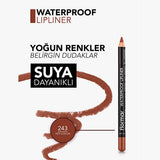 Flormar Mat Lip Liner - Waterproof, High Pigment, Long Lasting Lip Color for Precise Definition