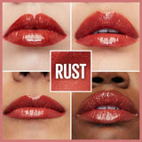 Maybelline Lifter Gloss: Hyaluronic Acid Moisturizing Lip Gloss - Rust 016 | Non-Sticky, Plumping Hydration for Fuller, Lifted Lips