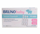 Bruno Baby Saline Solution for Nasal and Eye Care - 5ml x 10 Units, Preservative-Free, Gentle for Newborns