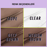 Maybelline Super Lock Brow Glue - Taupe Eyebrow Mascara: 24H Laminated Brow Look, Non-Sticky Formula, Sweat-Resistant Definition