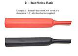 Red 2:1 Polyolefin Heat Shrink Tube Tubing - Various Inner Diameter Options Available