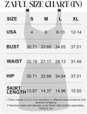 ZAFUL Women Swim Skirt High Waisted Bikini Sets Two Piece Tummy Control Swim Suit 2025 Slimming Bathing Suit Curvy Swimwear Black L