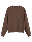 ZAFUL Women's Cable Knit Sweaters Trendy Fall Crewneck Long Sleeve Casual Loose Jumper Pullover Oversized Sweater Tops 2025