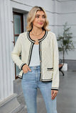ZAFUL Women's Knit Cardigan Sweaters Fall Open Front Long Sleeve Crochet Knited Button Lightweight Cardigans Outerwear Coats
