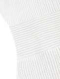 ZAFUL Women's Long Sleeve Midi Work Dresses Fall V Neck Ribbed Knit Pleated A-Line Fitted Elegant Sweater Dress 2025