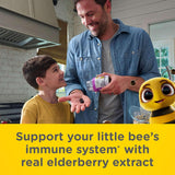 Zarbee’s Kids Elderberry Immune Support* Gummies, Daily Vitamins A C D3 E & Zinc, Real Elderberry Extract, Gelatin & Gluten Free, No Artificial Flavors, Natural Berry Flavor, Ages 2+, 42 Ct Bottle