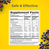 Zarbee’s Kids Elderberry Immune Support* Gummies, Daily Vitamins A C D3 E & Zinc, Real Elderberry Extract, Gelatin & Gluten Free, No Artificial Flavors, Natural Berry Flavor, Ages 2+, 42 Ct Bottle