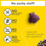 Zarbee’s Kids Elderberry Immune Support* Gummies, Daily Vitamins A C D3 E & Zinc, Real Elderberry Extract, Gelatin & Gluten Free, No Artificial Flavors, Natural Berry Flavor, Ages 2+, 42 Ct Bottle