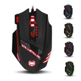 Zelotes 8000 DPI 8 Button USB LED Light Optical Wired Gaming Mouse