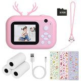 Zero Ink Selfie Camera 1080P HD Video Recorder with Dual Lens 3 Roll Print Papers