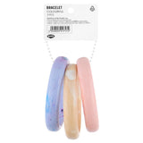 Eklips 3-Piece Bracelet Set in Pink Purple Cream