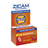Zicam Zinc Cold Remedy RapidMelts, Quick Dissolve Tablets, Cherry, 25 ct