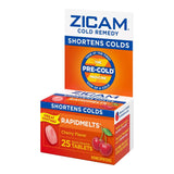 Zicam Zinc Cold Remedy RapidMelts, Quick Dissolve Tablets, Cherry, 25 ct