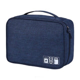 Zippered Cable Compartment Bag for Electronics Storage